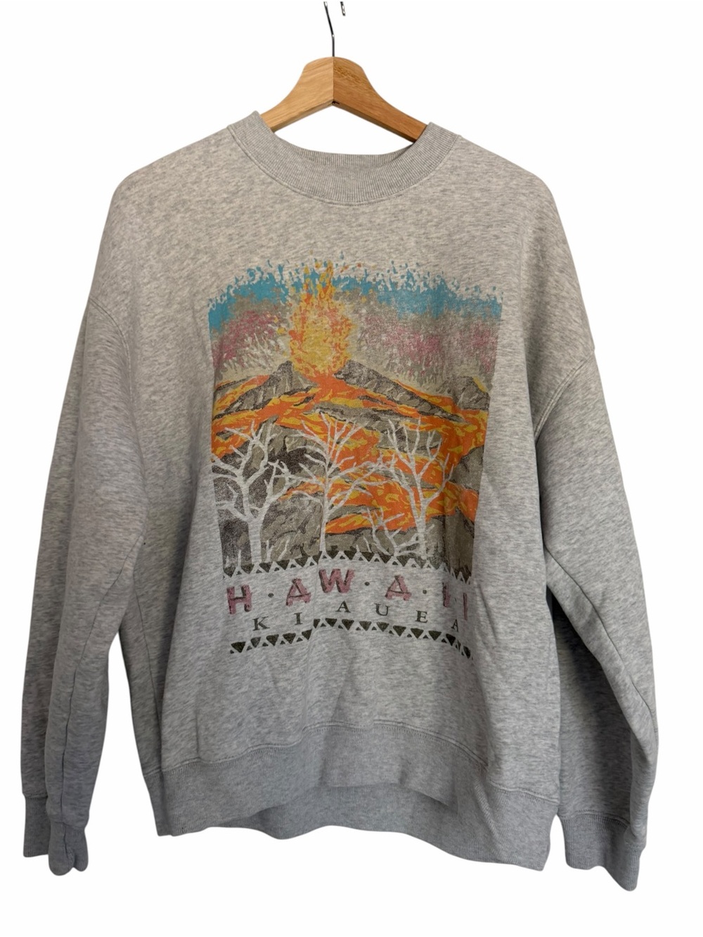 Abercrombie & Fitch Hawaii Kilauea Volcano Oversized Sweatshirt Mens Small
